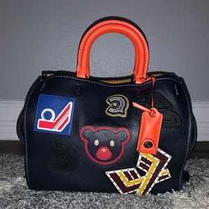 COACH Rogue varsity patchwork bag RARE!